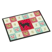 Carolines Treasures CK5833MAT English Toy Terrier 2 Love Door Mat Indoor Rug or Outdoor Welcome Mat 18x27 Doormat 27"L x
