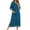 01-Dark Blue, variant on DJskiyers Women's Zip up Robe 3/4 Sleeve Housecoats Casual Split Night Dress Oversized Long House Dress Long Nightgown with Pockets