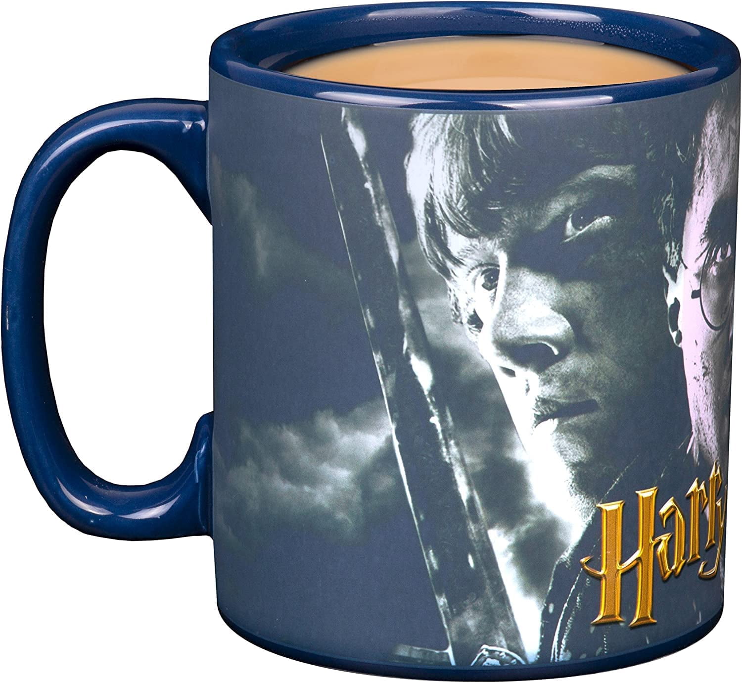 Harry Potter Heat Reveal Ceramic Coffee Mug - Activates with Heat (Harry, Hermione, Ron)