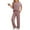 Pink, variant on DAKIMOE 2 Piece Lounge Sets for Women Outfits Fall Pajamas Matching Ribbed Casual Wide Leg Pants Sets