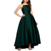 Betsy & Adam Women's Satin Ball Gown Green Size 8