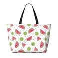 thumbnail image 2 of Xecao Watermelon And Kiwi for versatile beach bag for women includes zipper pockets and waterproof material, ideal for vacations and adventures., 2 of 7