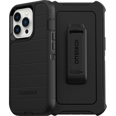 OtterBox Defender Series Screenless Edition Case for iPhone 13 Pro Only - Holster Clip Included - Microbial Defense Protection - Non-Retail Packaging - Black