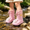 thumbnail image 2 of HAYIMI Kids Rainboots Waterproof Round Toe Rain Boots Cartoon Rabbit Pattern Mid Calf Outdoor Daily Footwear Cute Shoes, 2 of 5