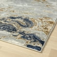 thumbnail image 6 of Luxe Weavers Marble Swirl Collection Blue Abstract 2x3 Area Rug Gold, 6 of 9