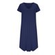 thumbnail image 5 of Puntoco Nuevo Vestido De Verano Suelto De Color Sólido Con Mangas De Murciélago Y Falda Larga Informal De Manga Corta Con Cuello En V Azul Marino M,Regalos Para Mujer Joven, 5 of 6