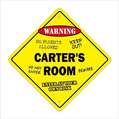 SignMission X-Carters Room 12 in. Carters Crossing Zone Xing Room Sign ...