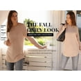 thumbnail image 3 of Ronuti Long Sleeve Shirts for Women Crewneck Basic Loose Tunic Tops Fall Outfits for Women 2026, 3 of 7