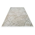 thumbnail image 3 of Evelyn Grey Geometric Acrylic Area Rugs for Living Room Jacquard Textured Modern Rugs Soft Geometric Rug for Bedroom Washable Rug Non-Slip Bohemian Carpet Perfect for Dining Room Office Beige, 3 of 4