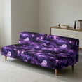 thumbnail image 2 of Xixirimido Futon Sofa Bed Cover Stretch Armless Futon Slipcover Washable Elastic Sofa Couch Covers Home Furniture Protector, Ghost Bats Purple Tie-dye, 2 of 8