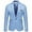 Sky Blue, variant on Men's Blazers & Suit Jackets, Mens Casual Autumn and Winter Trend Collar Single Two Buttons Slim Fit Round Hem Pockett Jacket Small Suit Sky Blue 5Xl