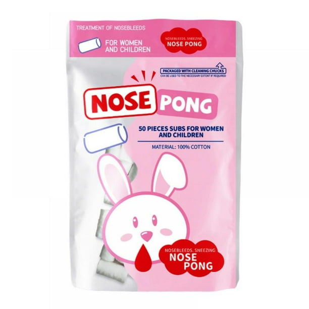 Patgoal 50pc Newborn Nose Plug Cotton Rolls Infant Nose Bleed Nosebleed