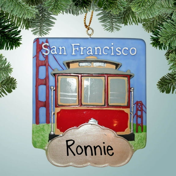 Personalized San Francisco Ornament with Magnet Christmas Ornament - California - Vacation - Trip to San Francisco - Great Gift Ideas