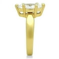 thumbnail image 4 of Womens Rings Gold Marquise Solitaire Stainless Steel Ring with AAA Grade CZ in Clear, 4 of 4