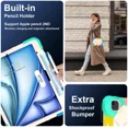 thumbnail image 3 of Case for iPad Air 13 Inch M3/M2 2025/2024 with Rotating Stand Pencil Holder Hand/Shoulder Strap, Heavy Duty Shockproof Protective Cover, 3 of 7