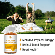 (2 PACK) Vitamin B Complex Capsule (B12, B1, B2, B3, B5, B6, B7, B9, Folic Acid & Biotin), for Energy, Stress, Immune Support, 240 Capsules