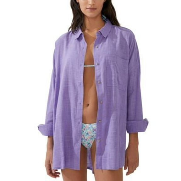 COTTON ON Womens Swing Beach Cover Up S Purple M