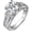 White, variant on 1 CT Blue Moissanite Ring, S925 Sterling Silver Round Cut Engagement Wedding Band for Women, Size 8