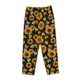 thumbnail image 4 of Balery Sunflowers And Bww print Women's Pajama Pants,Ultra Lightweight Pjs,Lounge Pant-X-Large, 4 of 9