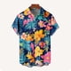 thumbnail image 4 of Hombro Frío Tops Hombres Hawaiano Impresión Botón Hasta Cuello Suéter Cardigan con Cremallera Cuarto para Ropa Callejera Informal Y Actividades Al Aire Libre, 4 of 4