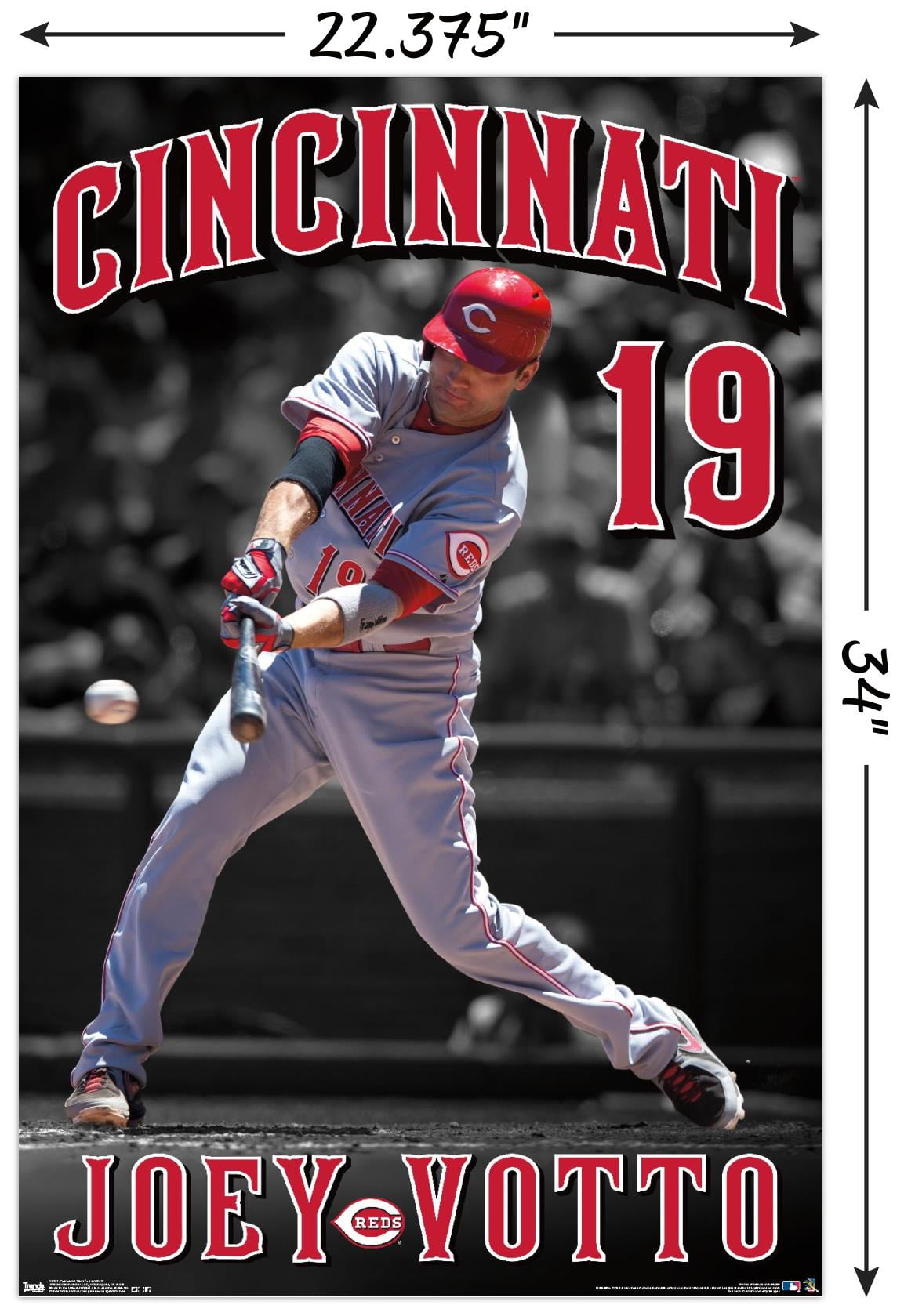 MLB Cincinnati Reds - Joey votto 15 Poster