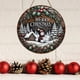 thumbnail image 4 of 2D Feliz Navidad Selva nevada Muñeco de nieve Casa de invierno Estilo retro Navidad Año Nuevo Porche de madera Corona Decoración colgante, 4 of 4