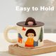 thumbnail image 3 of Taza de cerámica con tapa para niña bonita de 350ml, taza de agua para pareja, taza de desayuno para el hogar, taza de café, 3 of 5