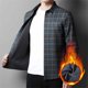 thumbnail image 4 of Blusa y camisa de manga larga con cuello vuelto para hombre, camisa de manga larga con cuello vuelto de terciopelo y botones para hombre, abrigo de poliéster., 4 of 4