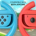 thumbnail image 4 of TALK WORKS Pack of 2 Nintendo Switch Steering Wheel Controllers Joy-Con Gaming Accessories, Blue & Red, 4 of 7