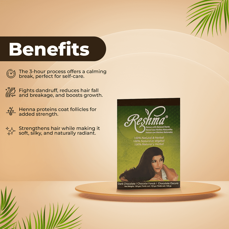100% Natural Organic Henna Powder for Hair with 6 Ayurvedic Herbs