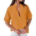thumbnail image 2 of Cooling Shirts for Women Kelon Dressy Tops for Women Long Sleeve V Neck Business Causal Dressy Work Top Summer Spring Clothes, M, 2 of 9