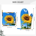 thumbnail image 3 of Honeii Blue Sky Sunflower patten Oven Mitts and Pot Holders Sets, Baker Oven Mitts, Mittens for Kitchen Decor, Baking Lover over Gloves Gifts, 3 of 7