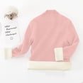 thumbnail image 1 of XIMIN Kid Girls Ribbed Knit Sweater Comfy Loose Knitted Pullover Tops Long Sleeve Color Block Turtleneck Fleece Splicing Fall Winter Warm Shirts, 1 of 4