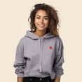 thumbnail image 3 of Dalix Strawberry Embroidered Fleece Cropped Hoodie Cold Fall Winter Women in Storm Gray M Medium, 3 of 5