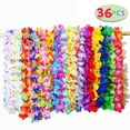 thumbnail image 1 of 36 cuentas tropicales hawaianas Luau Flower Lei Party Favors (3 docenas) Adepaton HMHZ1071, 1 of 7