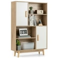 thumbnail image 1 of Gymax Sideboard Storage Cabinet Bookshelf Cupboard w/Door Shelf White, 1 of 10