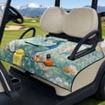 thumbnail image 3 of FUIALDOLG Blue Peacock Golf Cart Seat Cover 51x30 Inch Comfort Golf Cart Seat Towel Blanket,Anti Scratch Foldable Club Car Seat Cover with Storage Pocket,Universal Fit 2 Seats Carts, 3 of 8