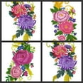 thumbnail image 2 of Peony Spray with Flourish Embroidered Iron on/Sew patch [5.78" X 11.72"], 2 of 3