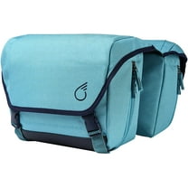 sixthreezero Bike Bag Rear Rack, Waterproof Bicycle Pannier, Double Sided, Carry Handle, Light Blue