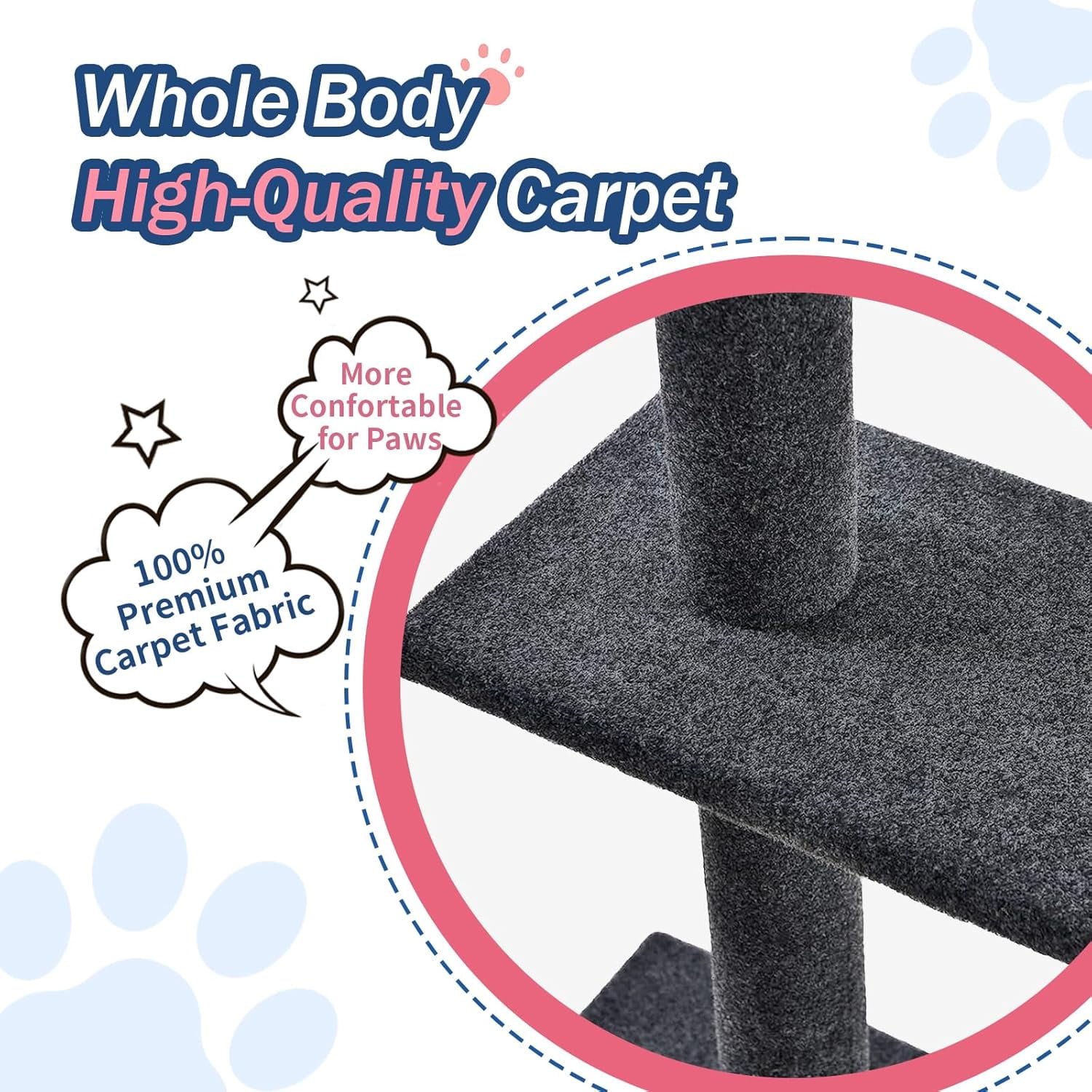 Cat Craft Floor to Ceiling Cat Tree Tower with 4-Tiers for Climbing, Adjustable to Fit 7.5-9 Foot Tall Ceiling, Charcoal