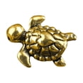 thumbnail image 2 of Figura de tortuga de latón, estatua de tortuga, colección, adorno de mesa portátil, escultura animal para decoración de entrada del hogar y, 2 of 9