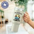 thumbnail image 5 of Camping Tumbler 40oz, Cool Camping Birthday Gifts for RV Campers, Happy Camper Mugs, Outdoor Themed Tumbler with Lid, Ideal Presents for Him or Her, Christmas, Gift-Ready, 5 of 6