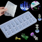 TSV International Chess Silicone Resin Molds, DIY Silicone Chess Epoxy Mold, Lightweight, Durable, Easy to Clean, Perfect for DIY Necklaces, Keychain, Pendant, Artcraft Projects, Home Decorations