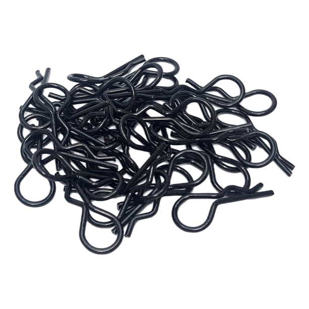 50 Uds. Clips para el cuerpo pines accesorios Metal tipo R Clip para el cuerpo para escala 1/8 1/10 1/12 Hugtrwg Para estrenar
