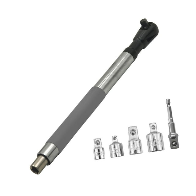 Llave de extensión descentrada, herramienta de extensión de trinquete de impacto con accesorios, llave de trinquete eléctrica de rendimiento