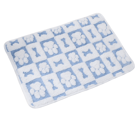 Warm Coral Fleece Pet Bed Blanket in Blue for Autumn and Winter Use