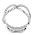 thumbnail image 3 of Luxe Jewelry Designs Women's Stainless Steel Infinity Shaped Ring with CZ - Size 7 (Pack of 2), 3 of 4