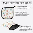 thumbnail image 4 of 2 PCS Oven Baking Gloves Set Heat Resistant Oven Mitt & Pot Holder Set Cooking Mitts Kitchen Home Supplies Small Watercolor Splashes and Dots, 4 of 5