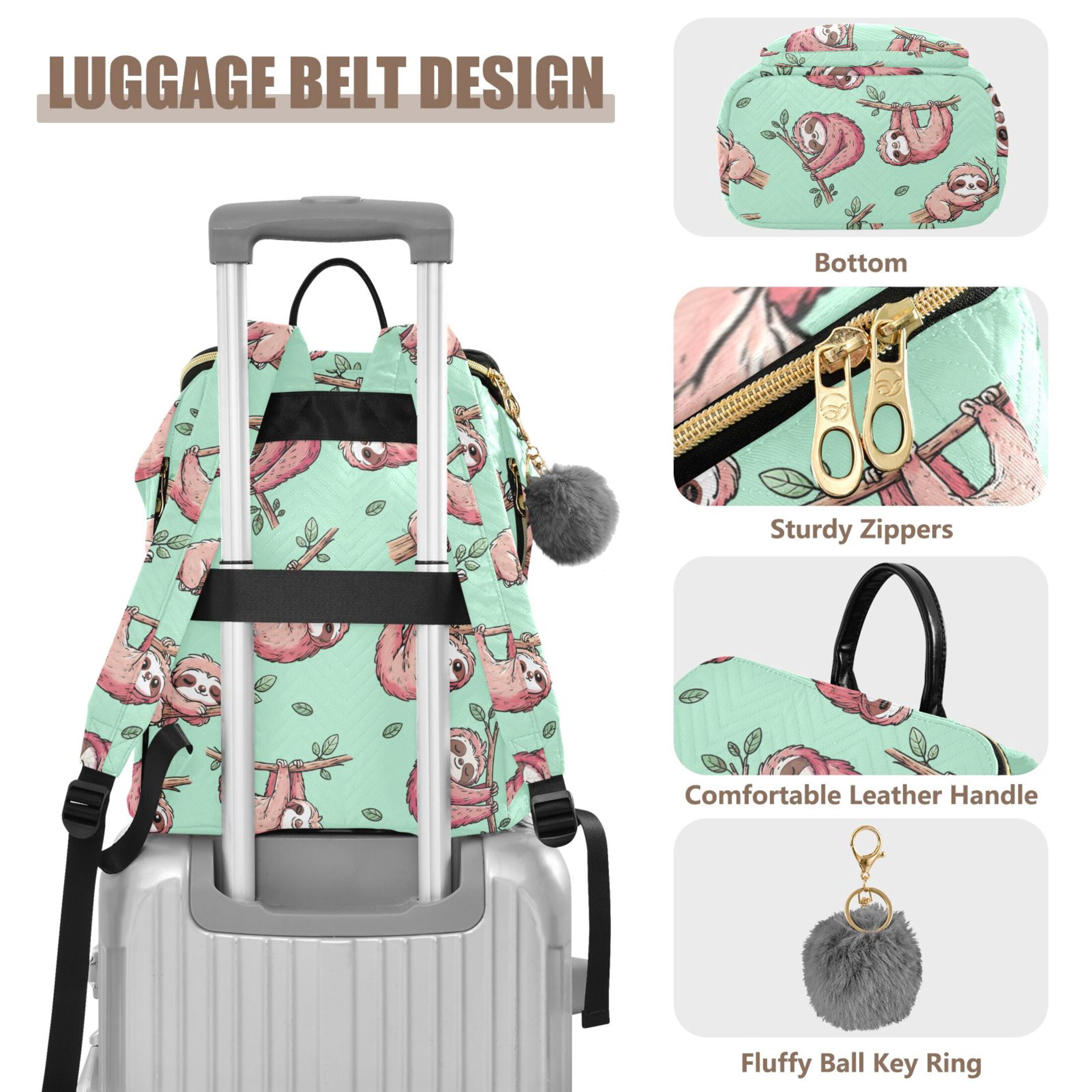 ALAZA Funny Sloth Travel Backpack Laptop Bag Large Capacity Daypack