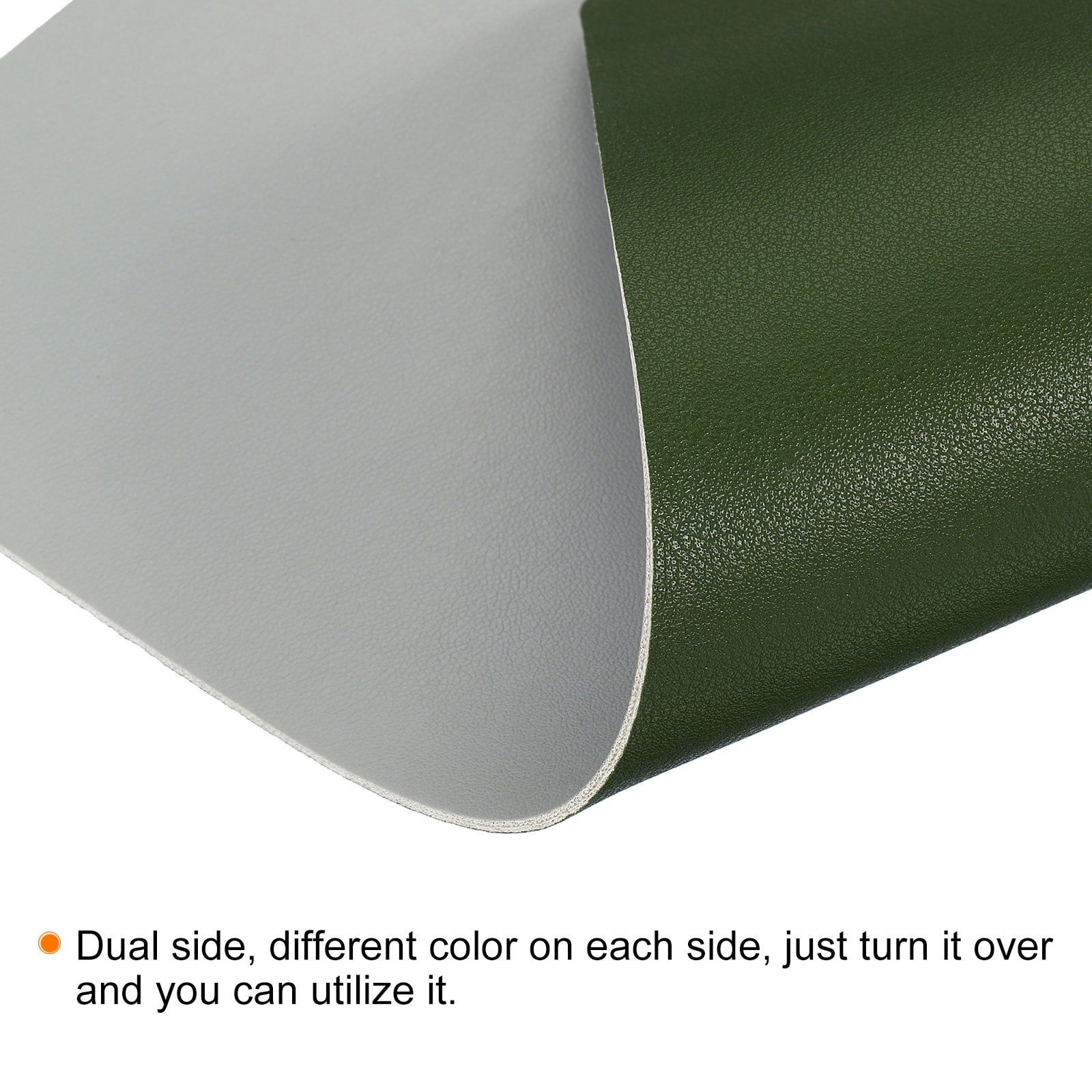 Unique Bargains Protector PU Leather Dual Side Mouse Pad Mat for Office Home Green/Gray 28"x14"